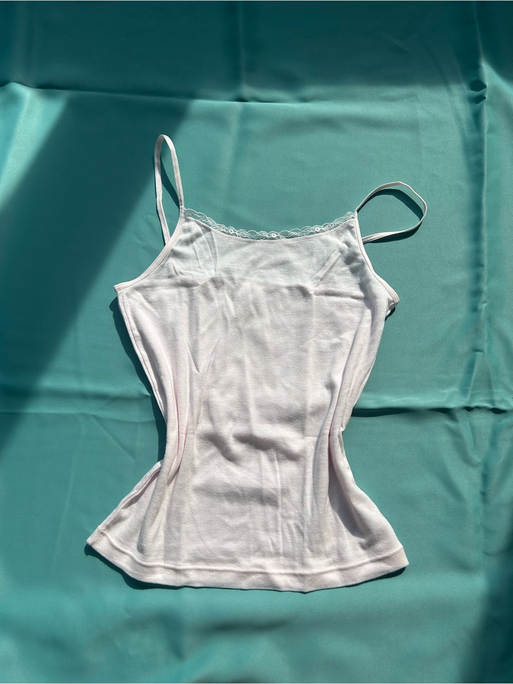 Vintage Bossini Pink Lace Tank Top